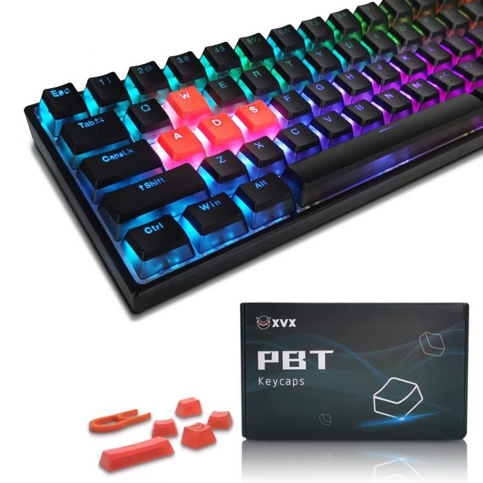 165 Keys Pudding Keycaps PBT OEM Profile Custom Keycap Double Shot Backlit with Puller for 61 - Pudding Keycap