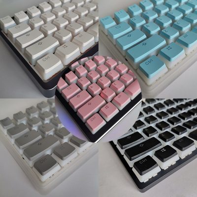 Game Translucent Keycap for Mechanical Keyboards Diy Keycap Pink Double Shot PBT Black Full 104 108 5 - Pudding Keycap