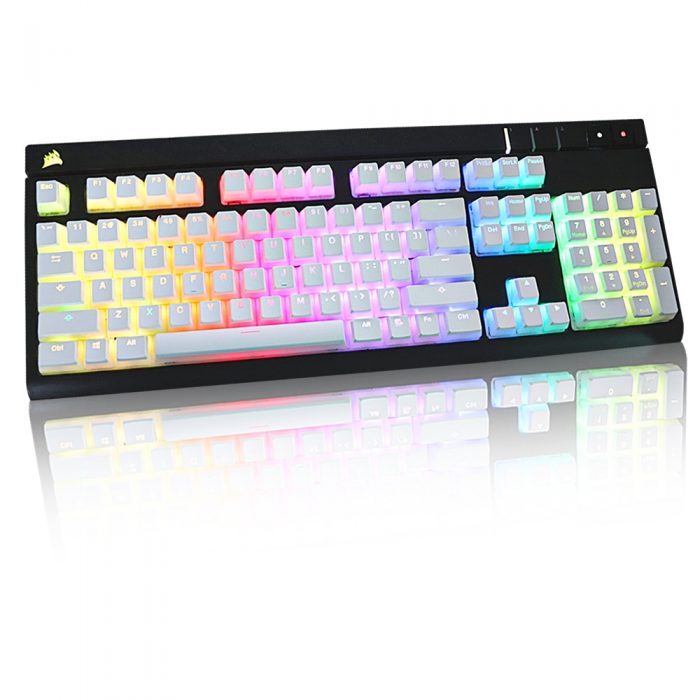 pudding pbt Doubleshot keycap oem Profile Backlight Keycaps milk White TKL 108Razer Corsair STRAFE K65 K70 1 - Pudding Keycap