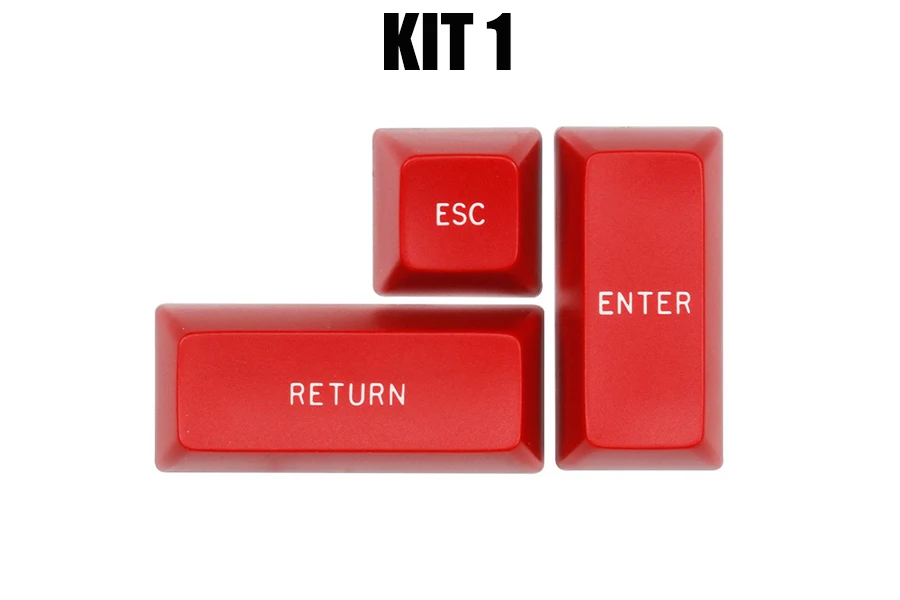 Maxkey SA Keycap Kit1 Enter Doubleshot ABS DIY kit Red return Esc - Pudding Keycap