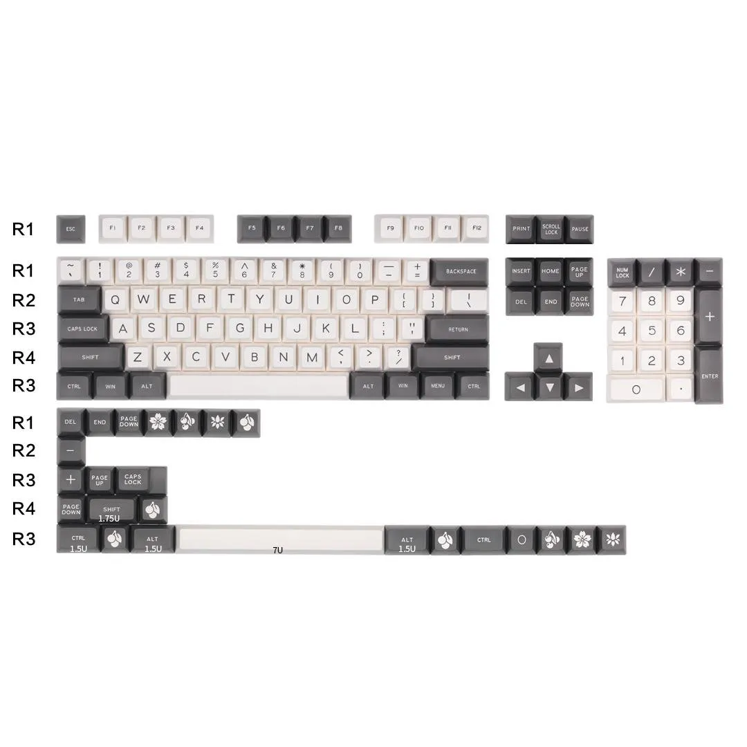 Maxkey keycap SA height two color injection molding ABS material basic kit for mechanical keyboard - Pudding Keycap